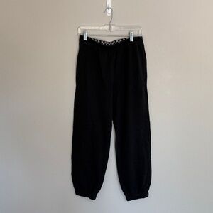 VINTAGE Hollister Black and White Checkered Waistband Pants - Small